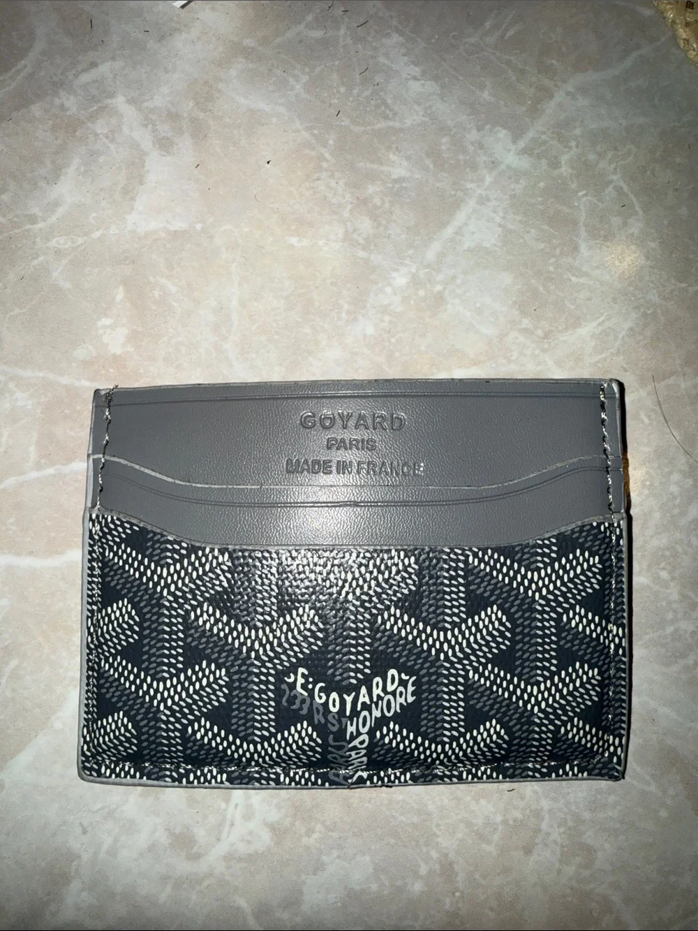 Goyard Gray Patterned Card & Key Holder
